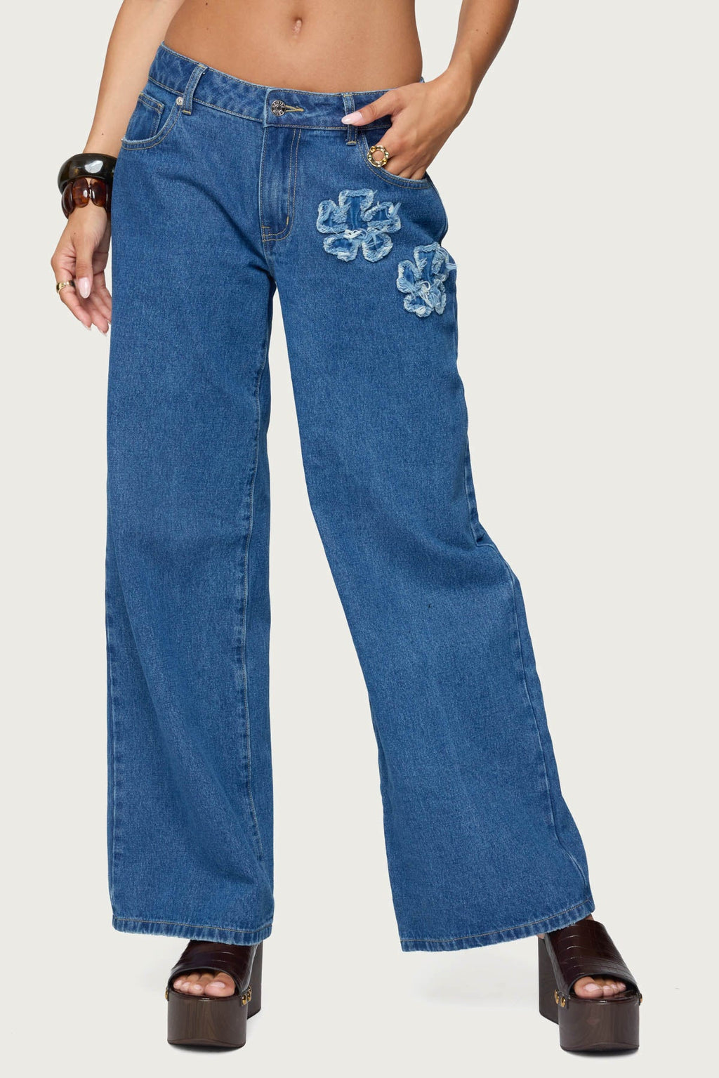 Washed Olive Cargo Jeans - detail