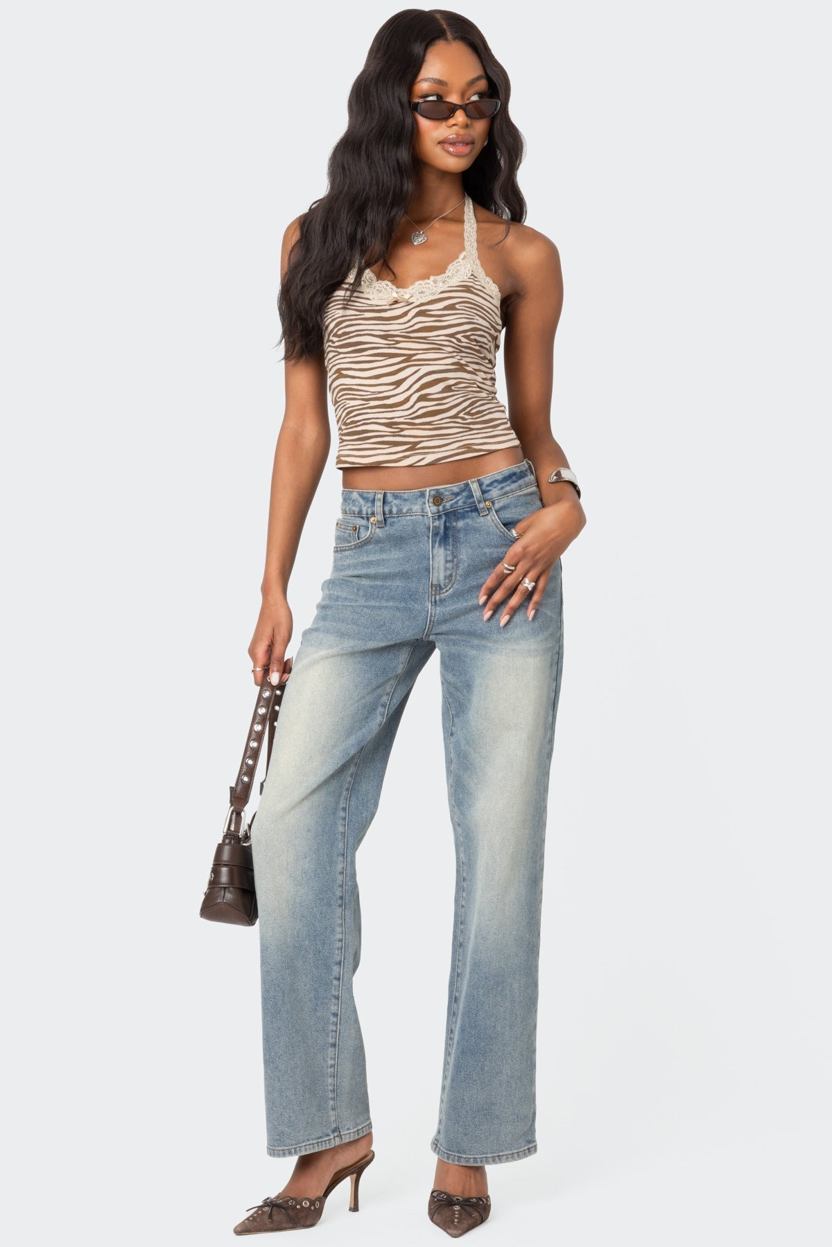 Distressed Knee Skinny Jeans - lifestyle