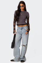 Low Rise Baggy Jeans - lifestyle