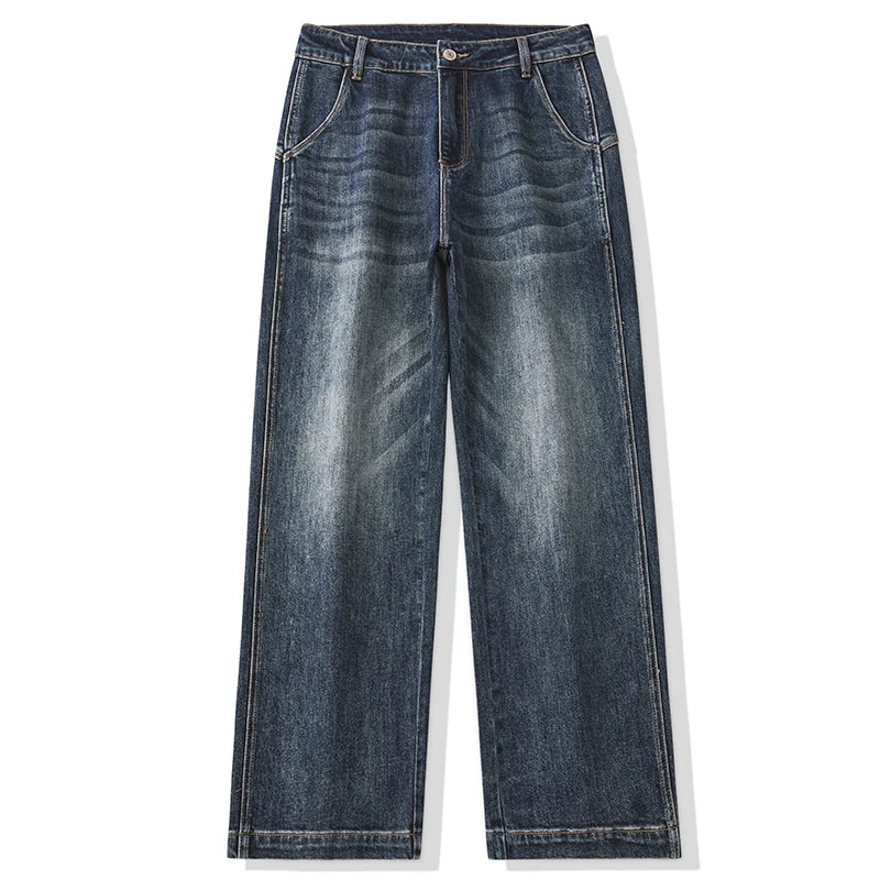 Dark Wash Straight-Leg Jeans – Classic Everyday Denim