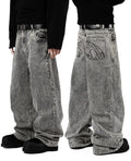 Frayed Wide-Leg Denim Culottes - detail