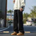 Classic Black Loose Jeans – Minimalist Straight-Leg Streetwear