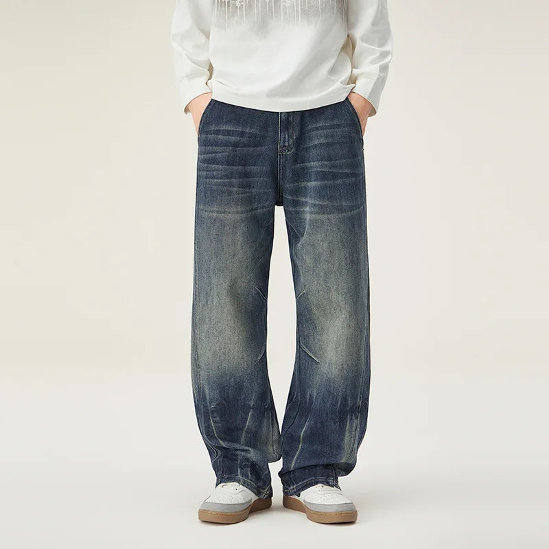 Distressed Pocket Baggy Jeans - detail